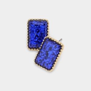 Glitter stud earrings